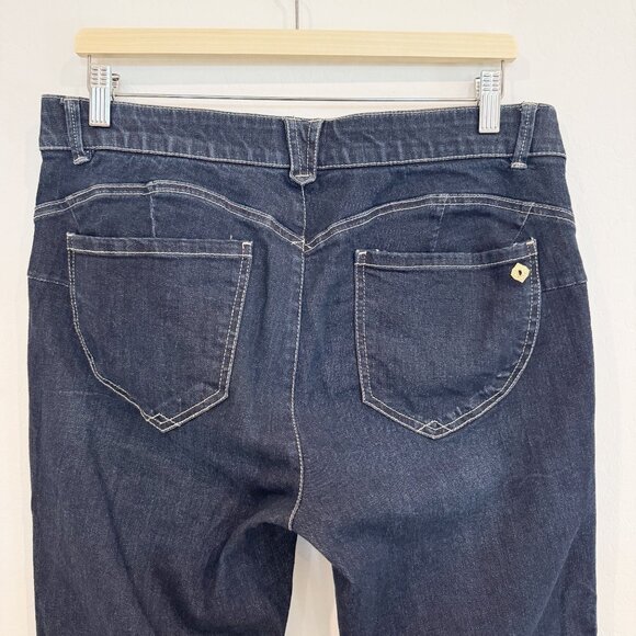 Democracy Absolution Ankle Skimmer Dark Wash Blue Skinny Jeans Casual Denim 12 - Picture 10 of 12